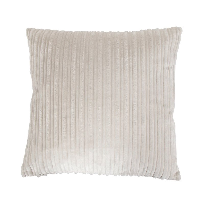Prydnadskudde - 45x45 cm - Vit - Soffkudde med sammetslook - Borg Living