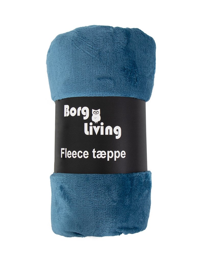Fleecepläd - Petroleumfärgad - 150x200 cm - Mjuk och härlig sofftäcke - Borg Living