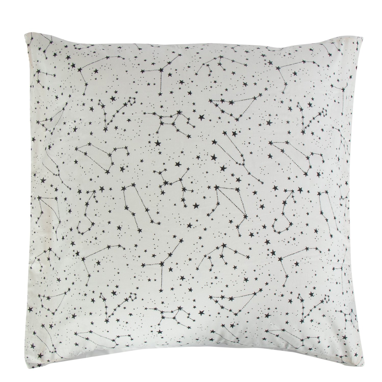 Örngott 60x63 cm - 100% bomull - Zodiac white - Vändbar med stjärnor