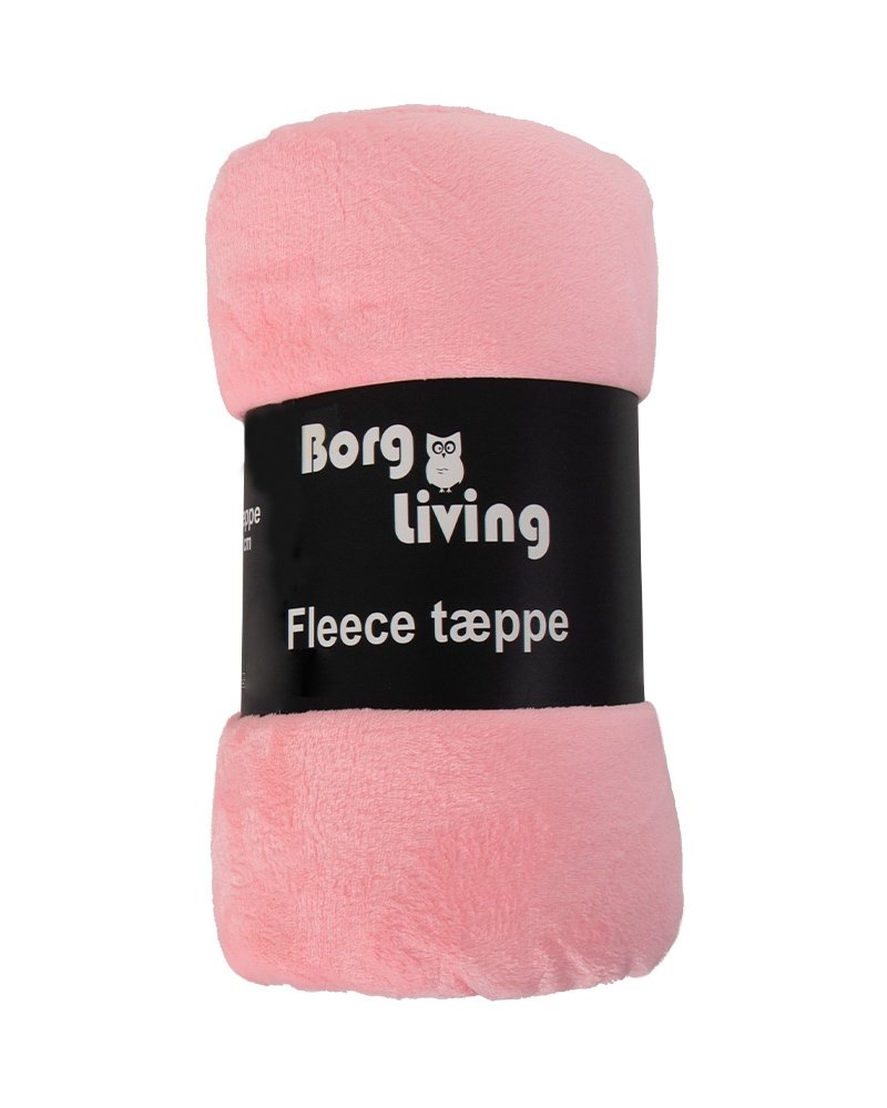 Fleecepläd - Rosa - 150x200 cm - Mjuk och härlig sofftäcke - Borg Living