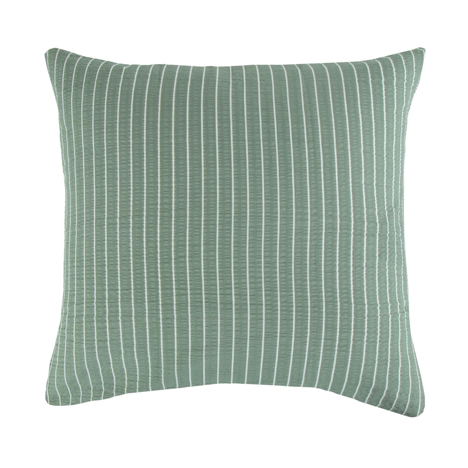 Örngott 60x63 cm - Kreppsängkläder - 100% bomullskrepp - Vändbart med gröna ränder