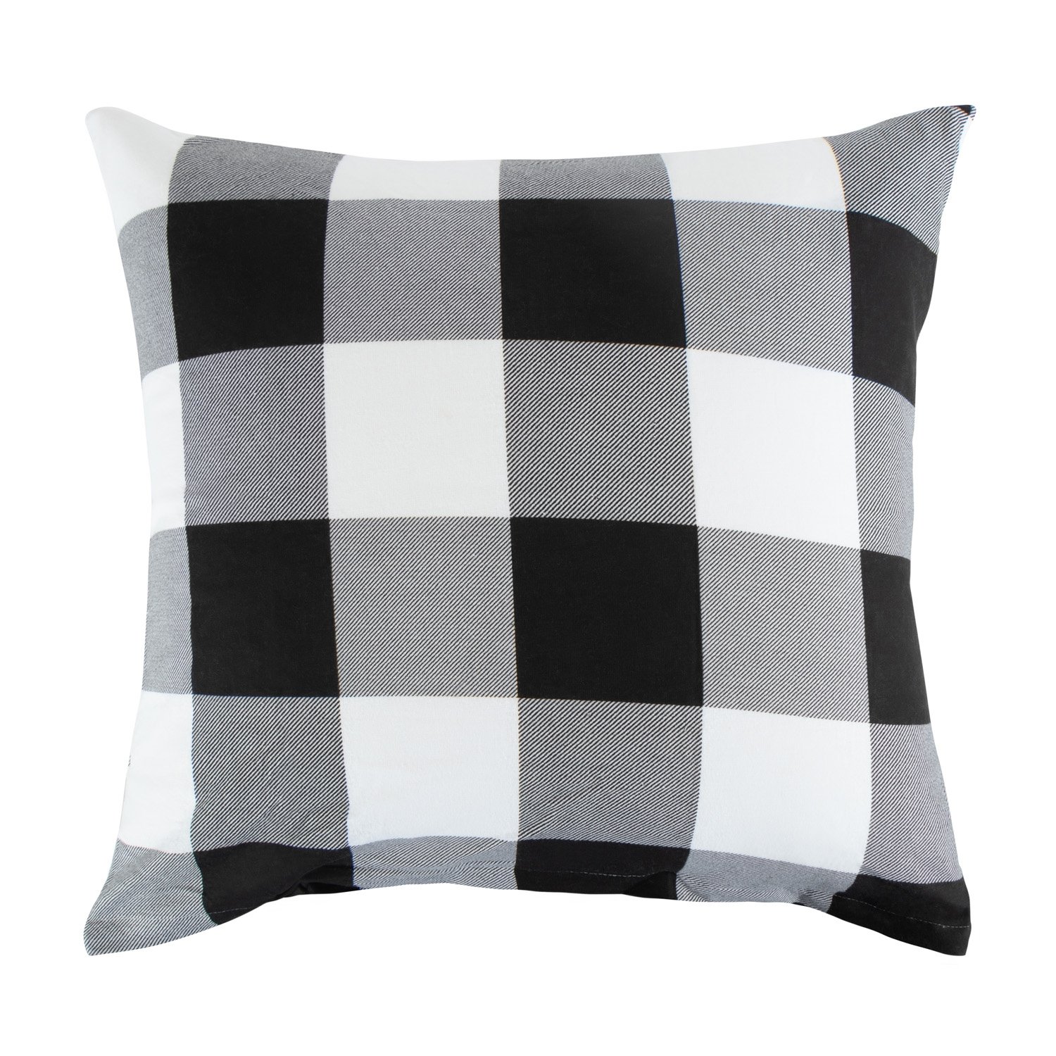 Örngott 60x63 cm - Bomull Sängkläder i flanell - Svarta och vita rutor