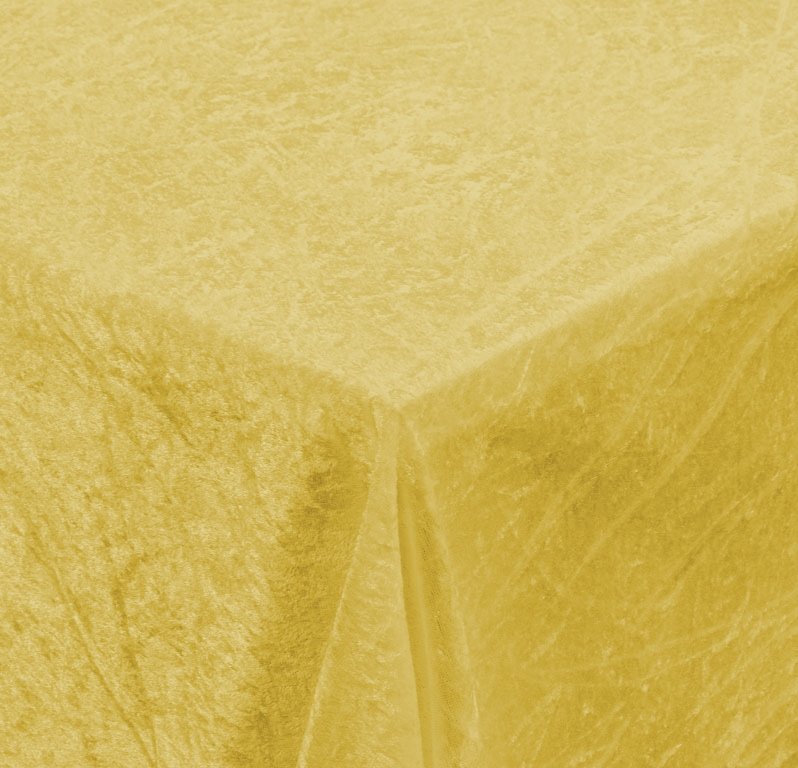 Velourduk - 15 meter - Gul - Krossad velour - Förpackning om 15 meter