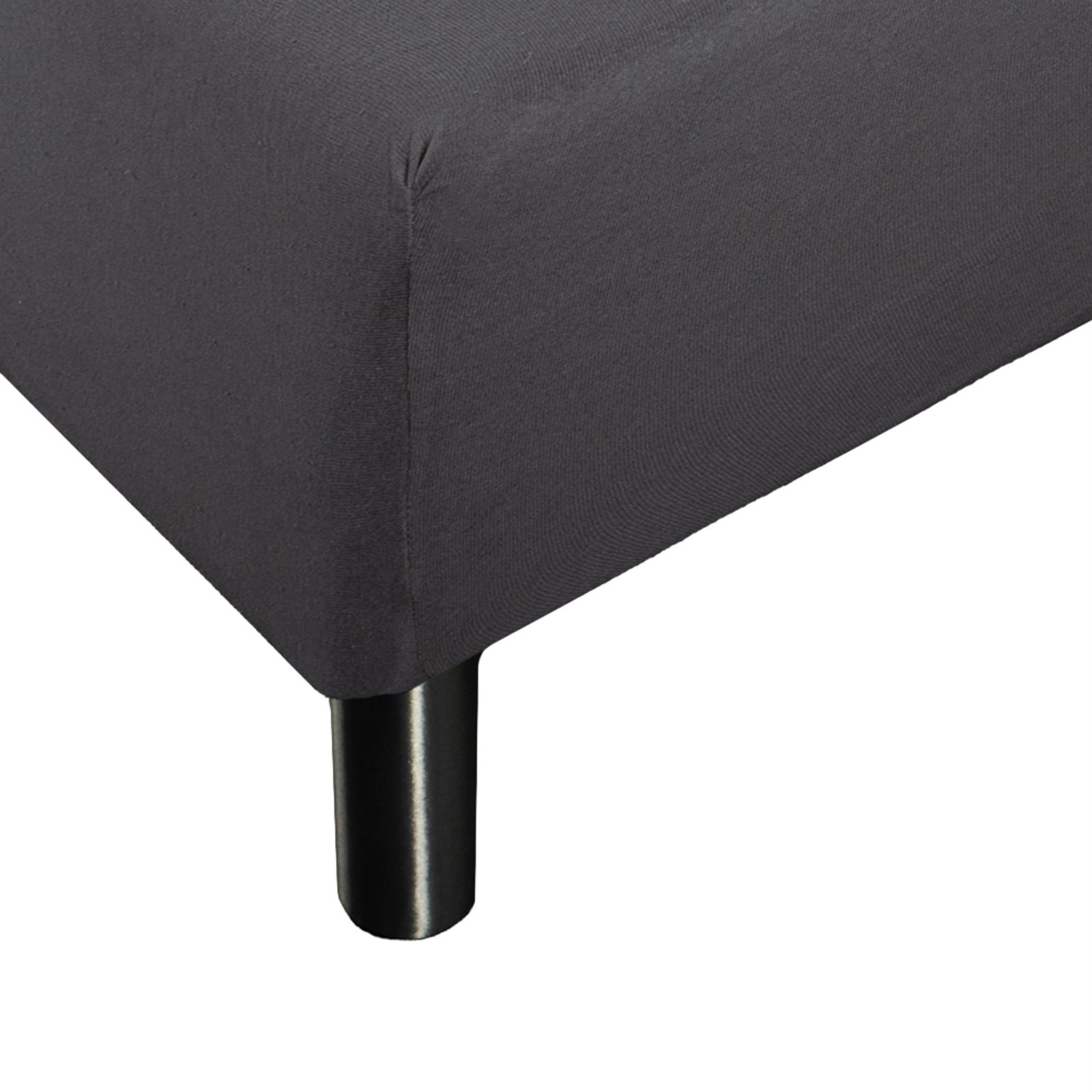 Mjukt lakan 90x200 cm - formsytt lakan i 100% bomullssatin - Antracitgrått boxlakan för madrass - Borås Cotton Cloud satinlakan