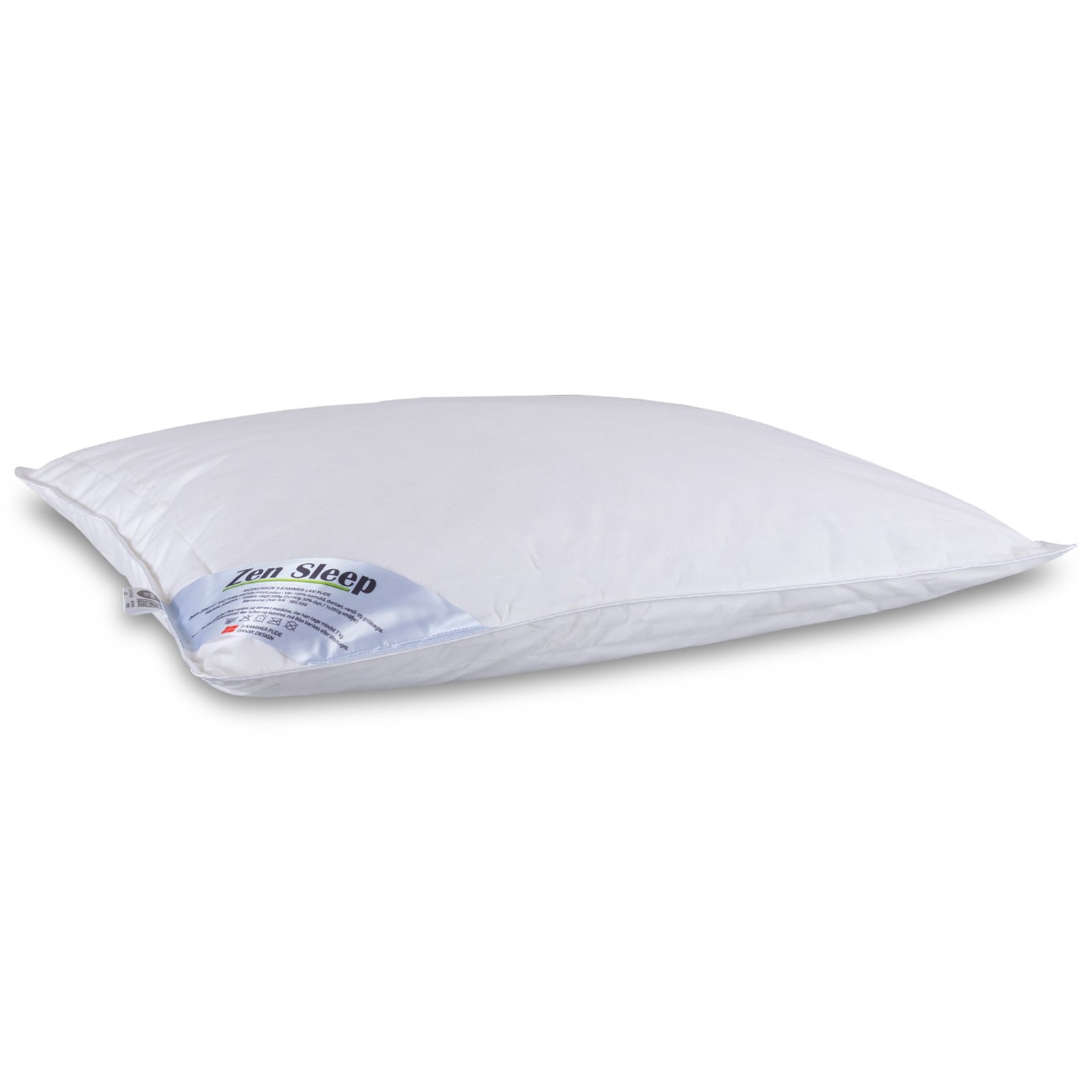 Myskdunkudde - Låg huvudkudde - 60x63 cm - 3-kammars huvudkudde - Zen Sleep