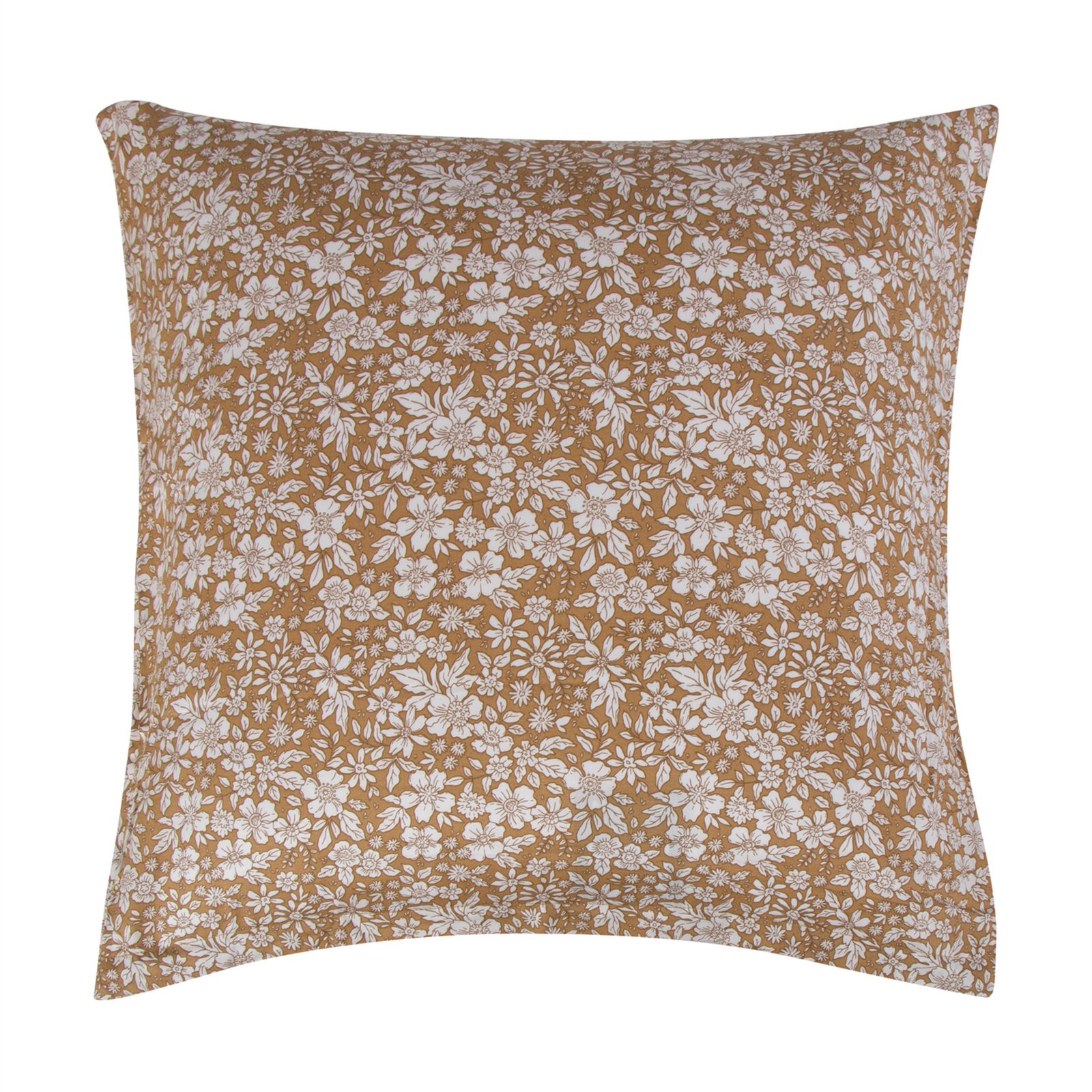 Örngott 60x63 cm - Bomullssatin - Gyllene blommönster