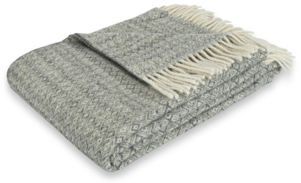 Ullpläd - 100% ull - 130x200 cm - Nordic grå