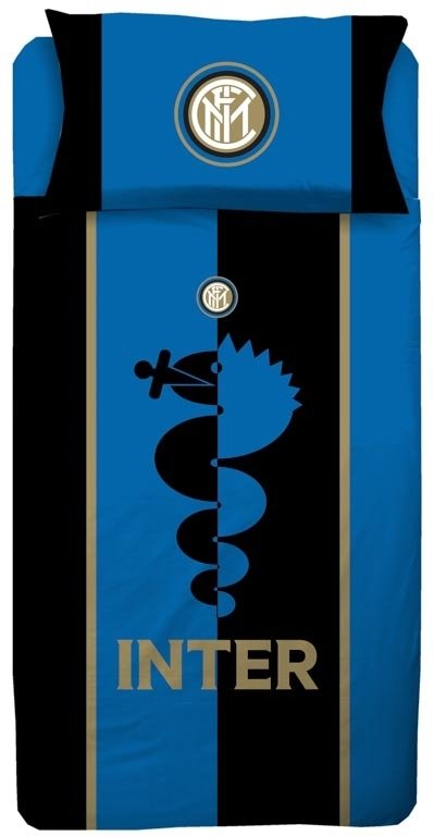 Fotbolls påslakanset - 100% bomull - Barnsängkläder 140x200 cm - FC Inter