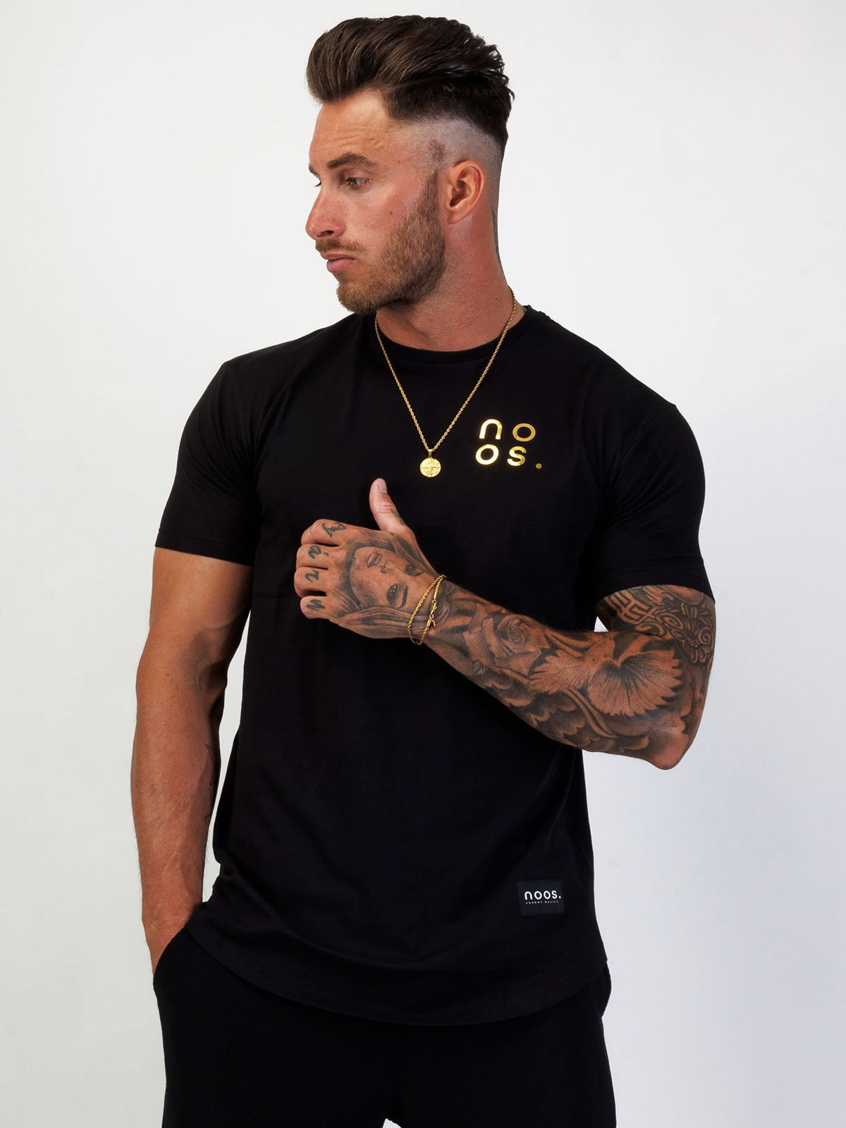 Big Logo Scoop Tee Black/Gold