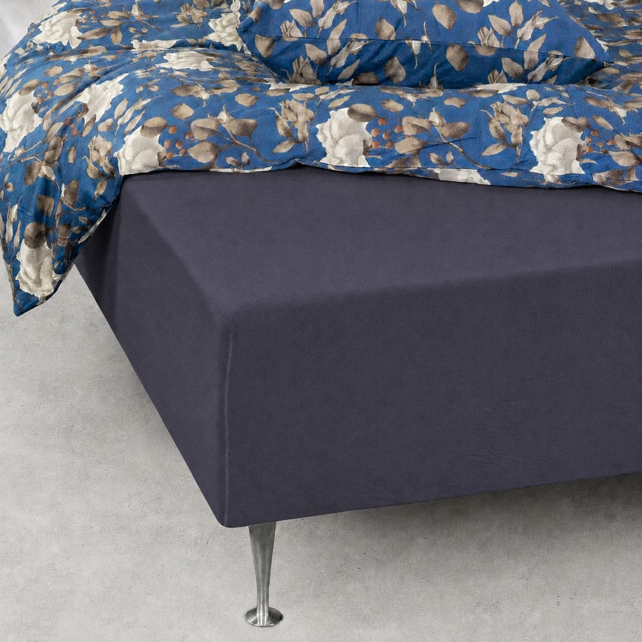 Formsydda lakan 70x160 cm - Mörkblått - 100% bomullsjersey - Formsydda lakan för barnmadrass