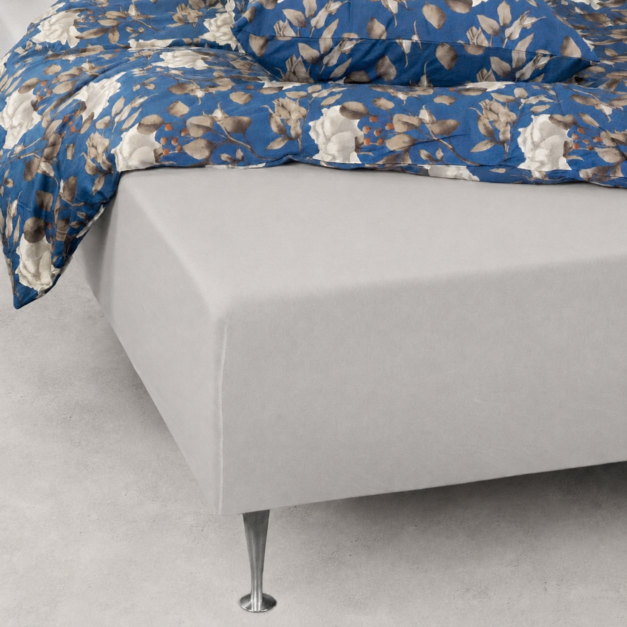 formsydda lakan 140x200 cm - 100% ekologisk bomull - Grå GOTS-certifierad jerseylakan- Dra-på-lakan för madrass