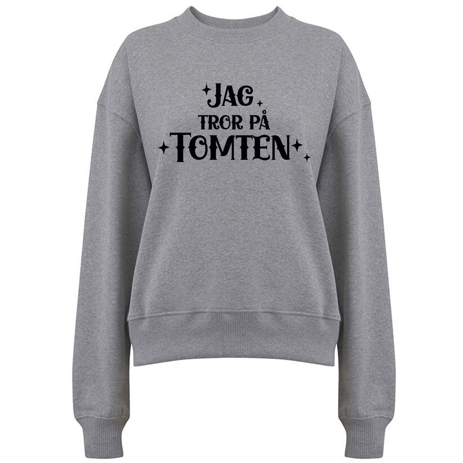 Jag tror på Tomten - Jultröja - Grå