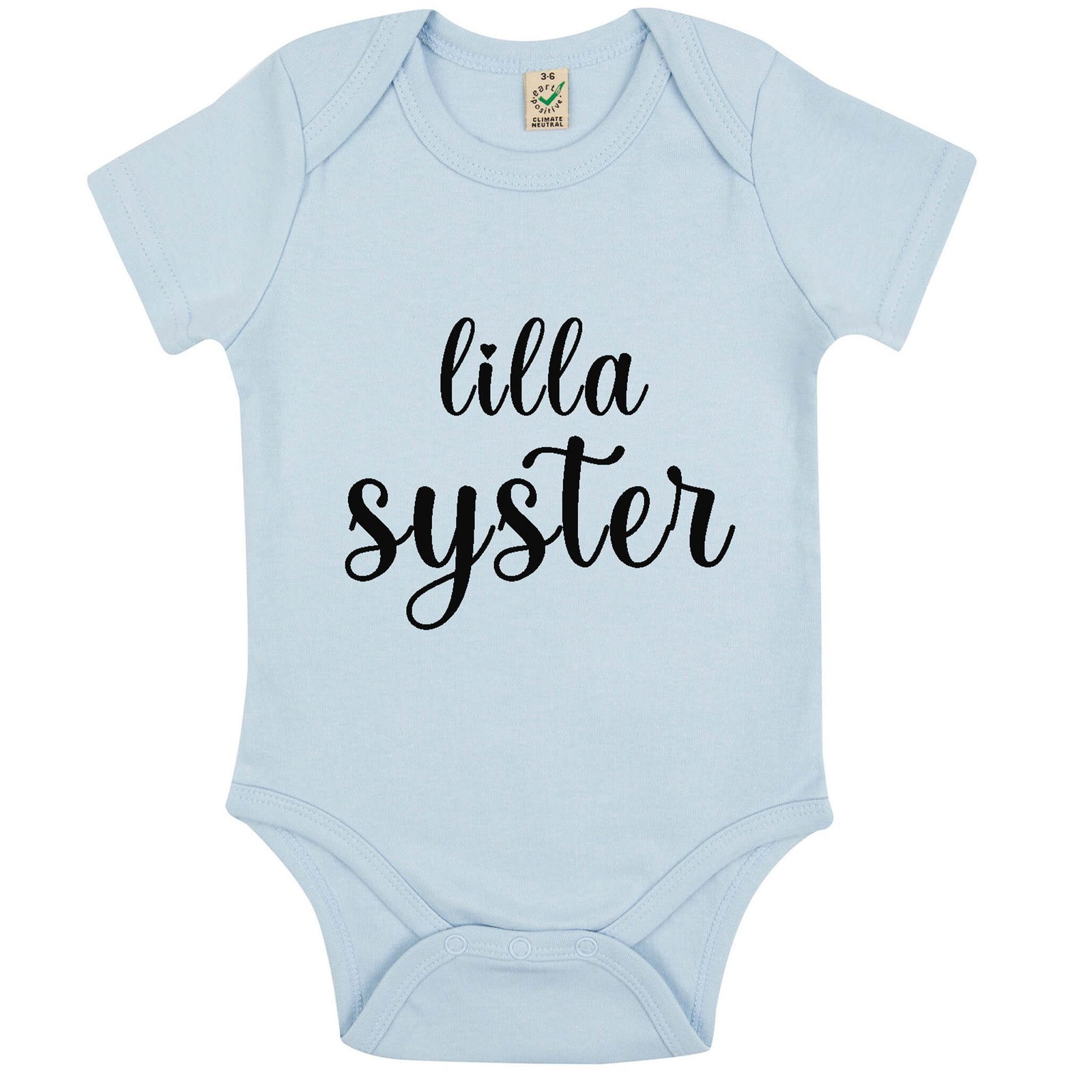 LillaSyster Baby Body - Pastellblå / O - 3 månader