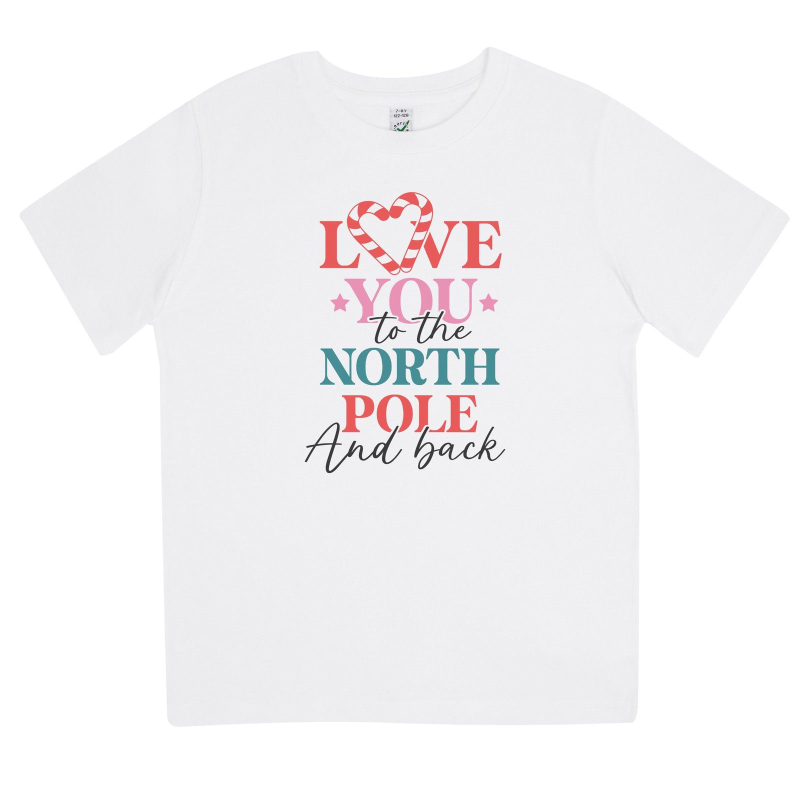 Love You To The North Pole Barn T-shirt – Jul & kärlek - 98/104 (3-4 år) / Vit