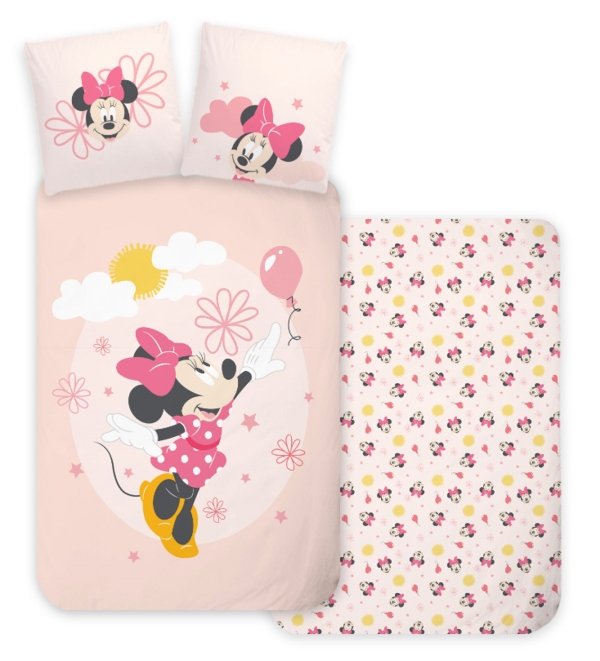 Minnie Mouse sängkläder - 100% bomull - Junior sängset 100x140 cm - Ballonger