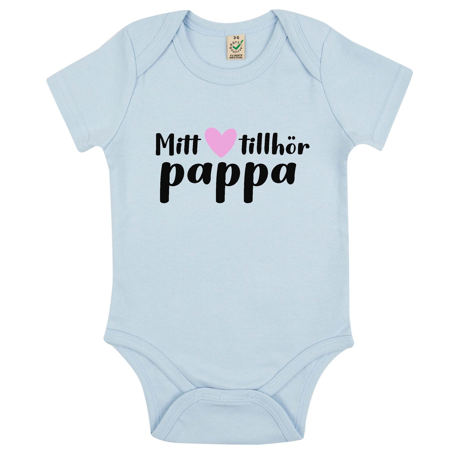 Mitt Hjärta Tillhör Pappa Babybody Nyfödd - Pastellblå / O - 3 månader