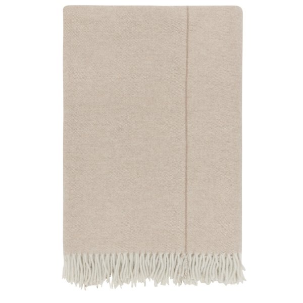 Ullpläd av 80% lammull - Extra mjuk lammullspläd från Høie of Scandinavia - Monte Viso beige