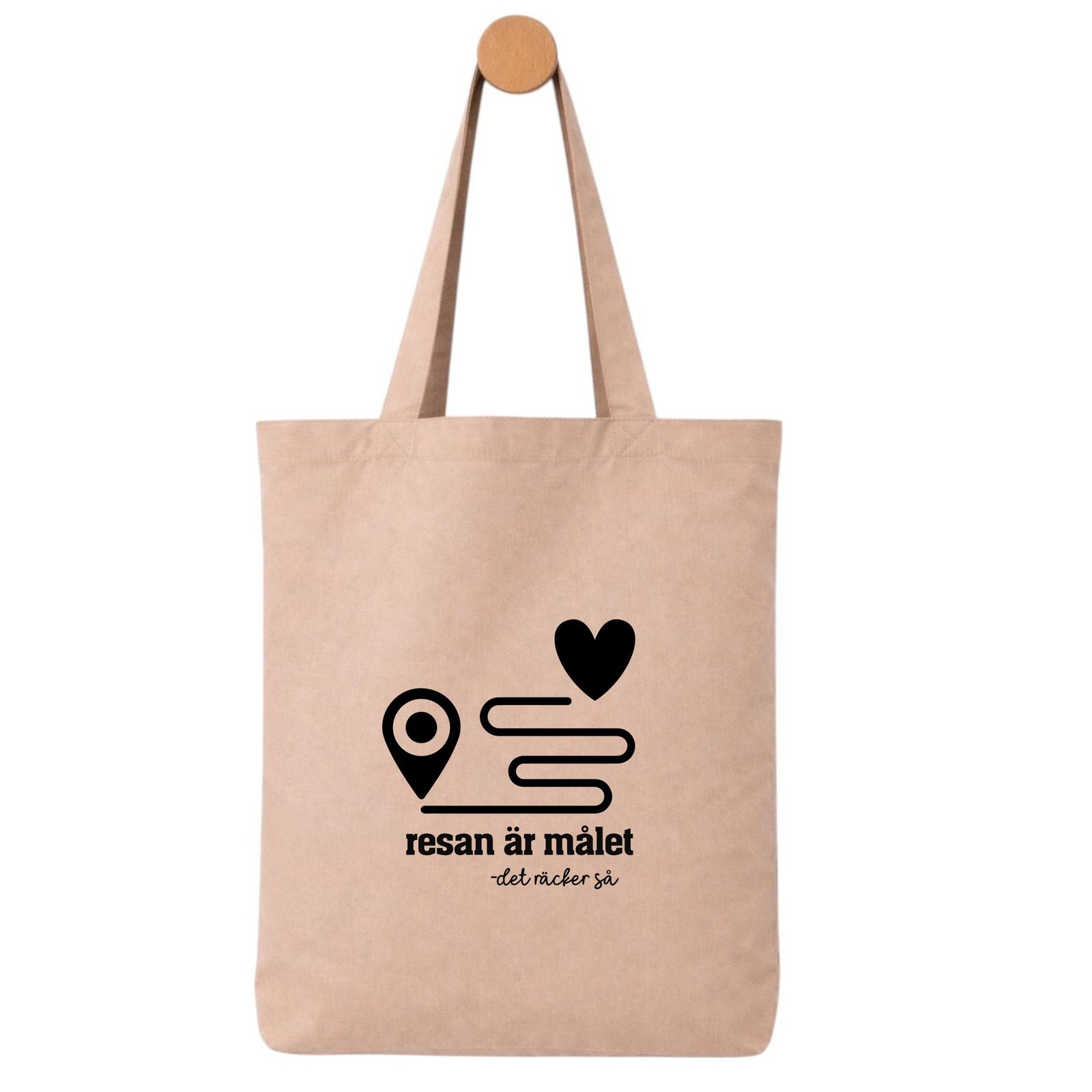 Tygpåse – Resan är målet - Macciato