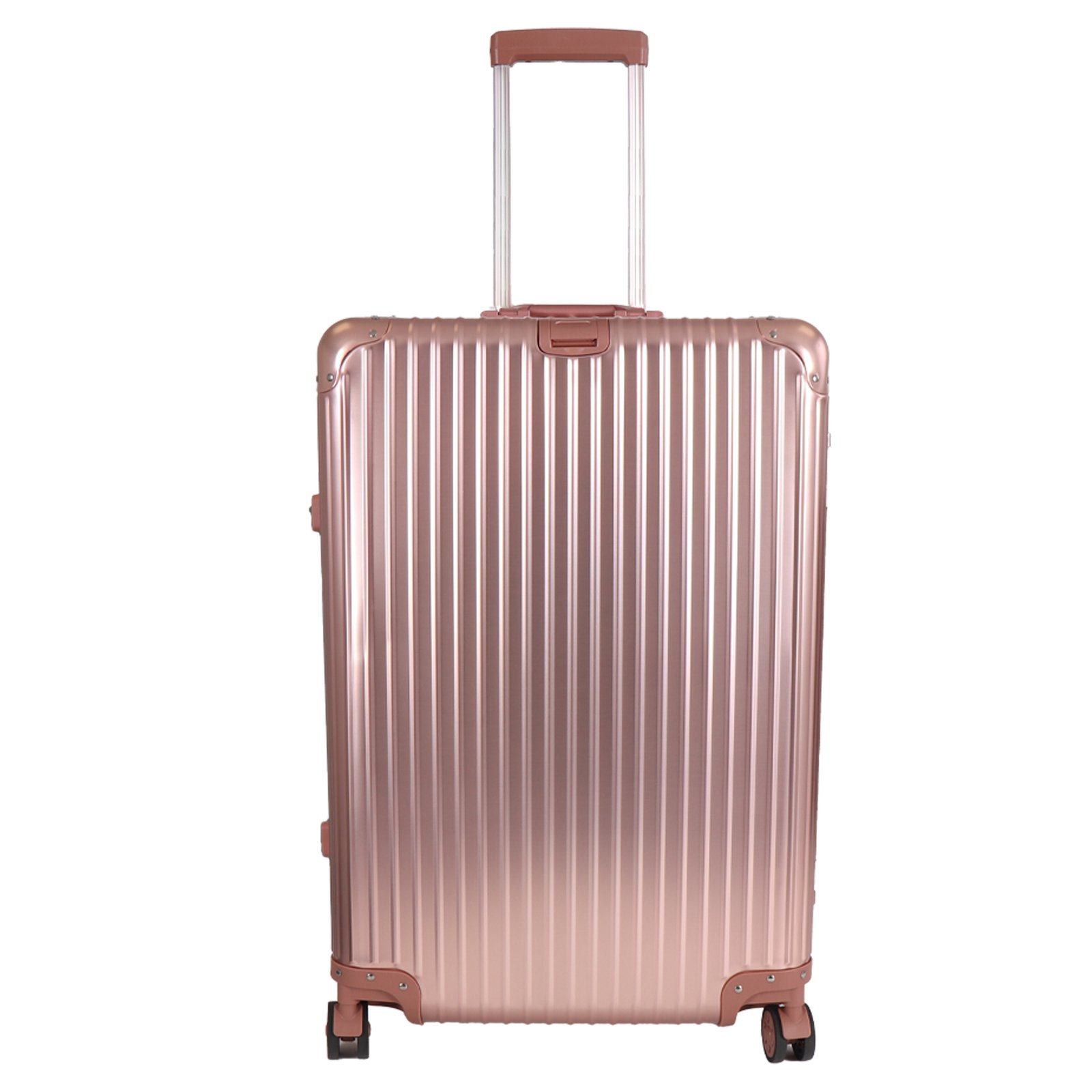 Aluminiumresväska - Roséguld - LARGE - Lyxig resväska med tsa-lås