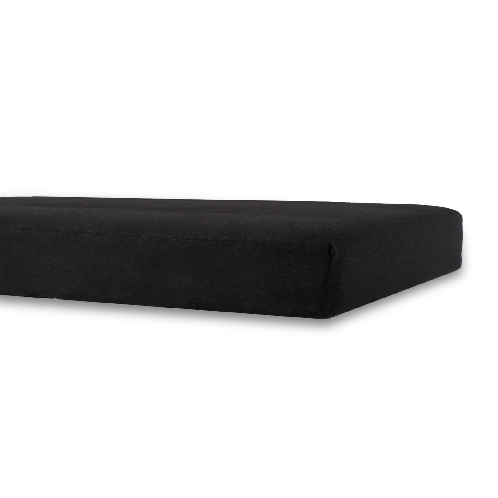 Lakan till barnvagn - 36x98 cm - Svarta Formsydda lakan - 100% bomull - Formsydda lakan till barnvagnsmadrass