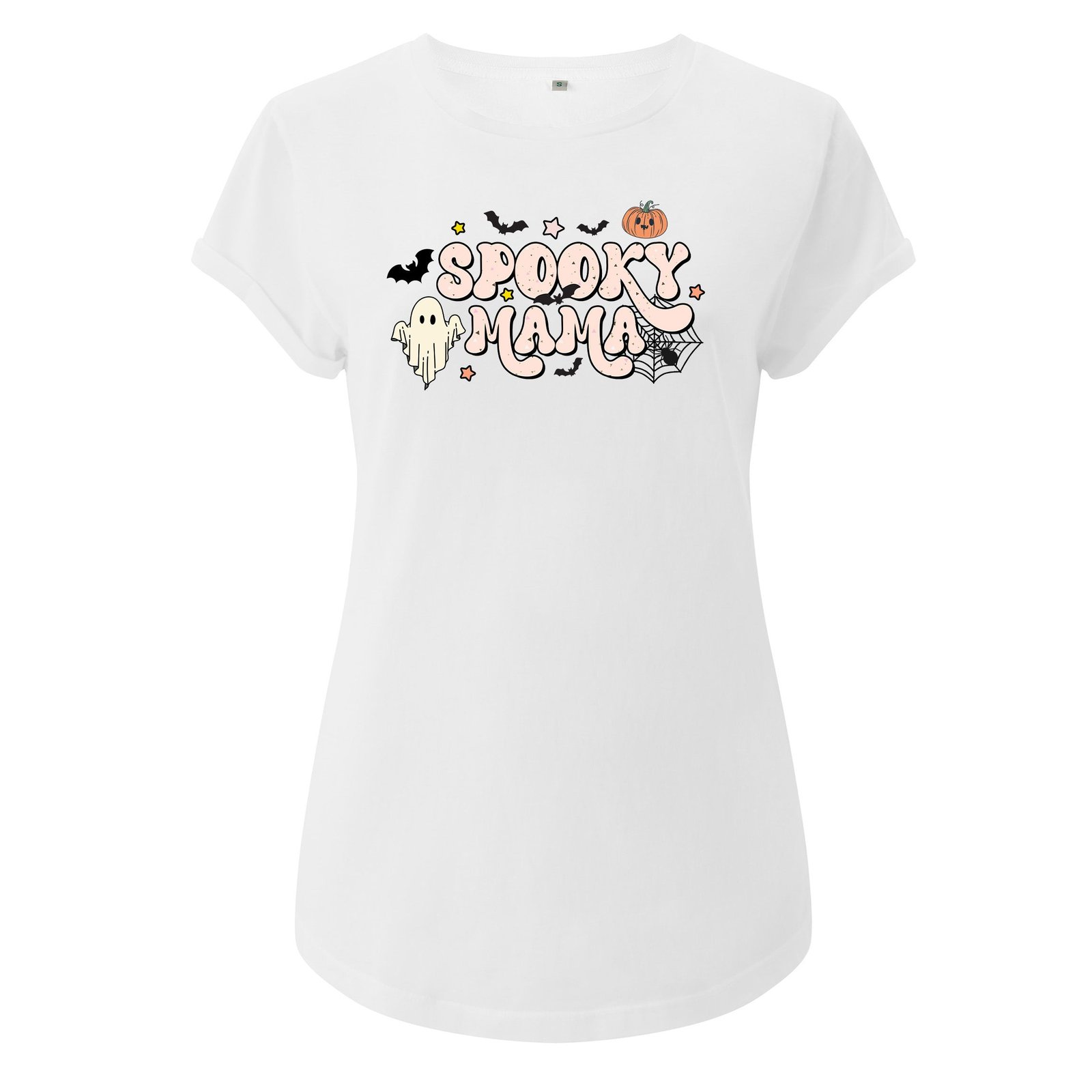Spooky Mama – Halloween T-shirt Dam - Vit