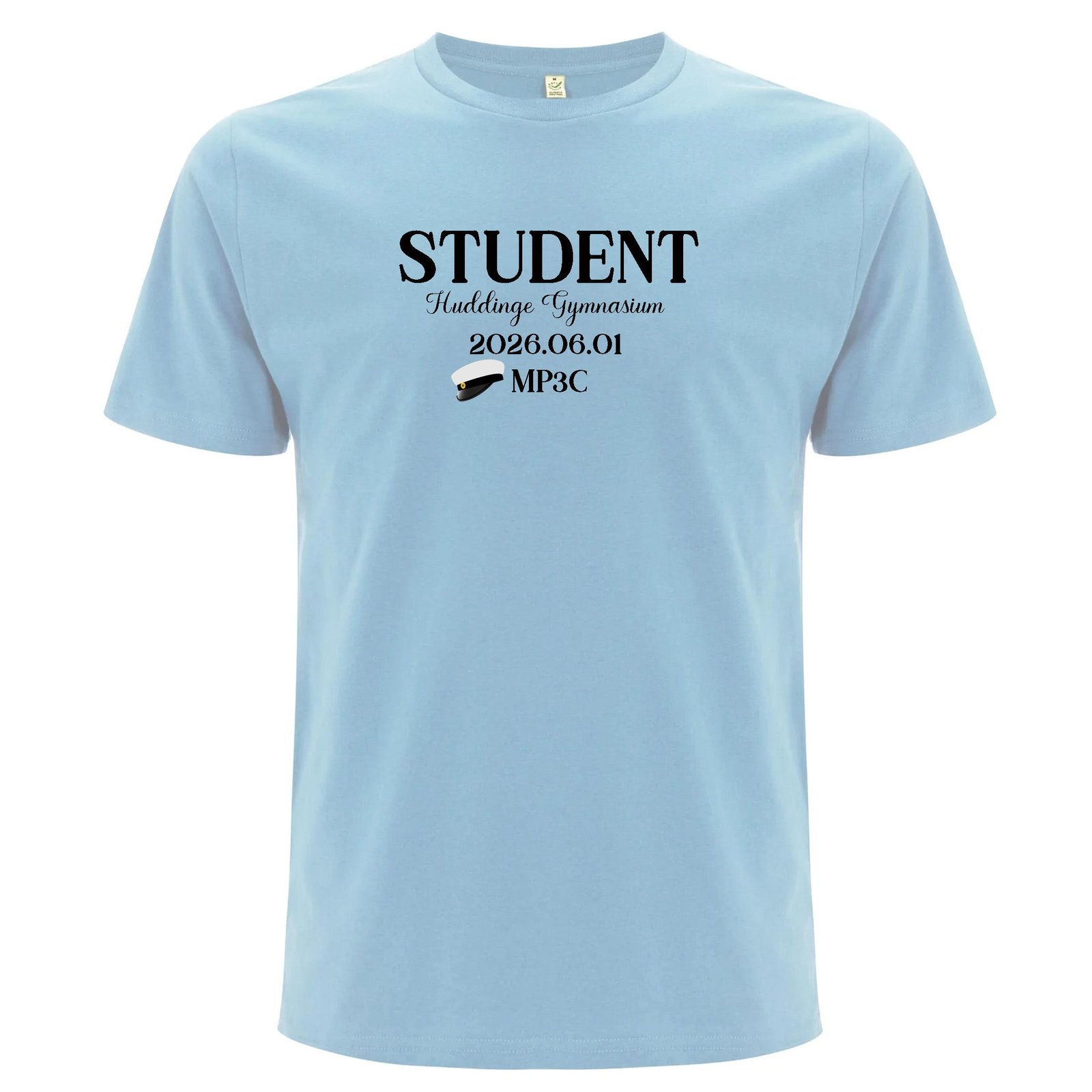 Student Gymnasium Klass 2026 – Unisex T-shirt - Ljus Blå