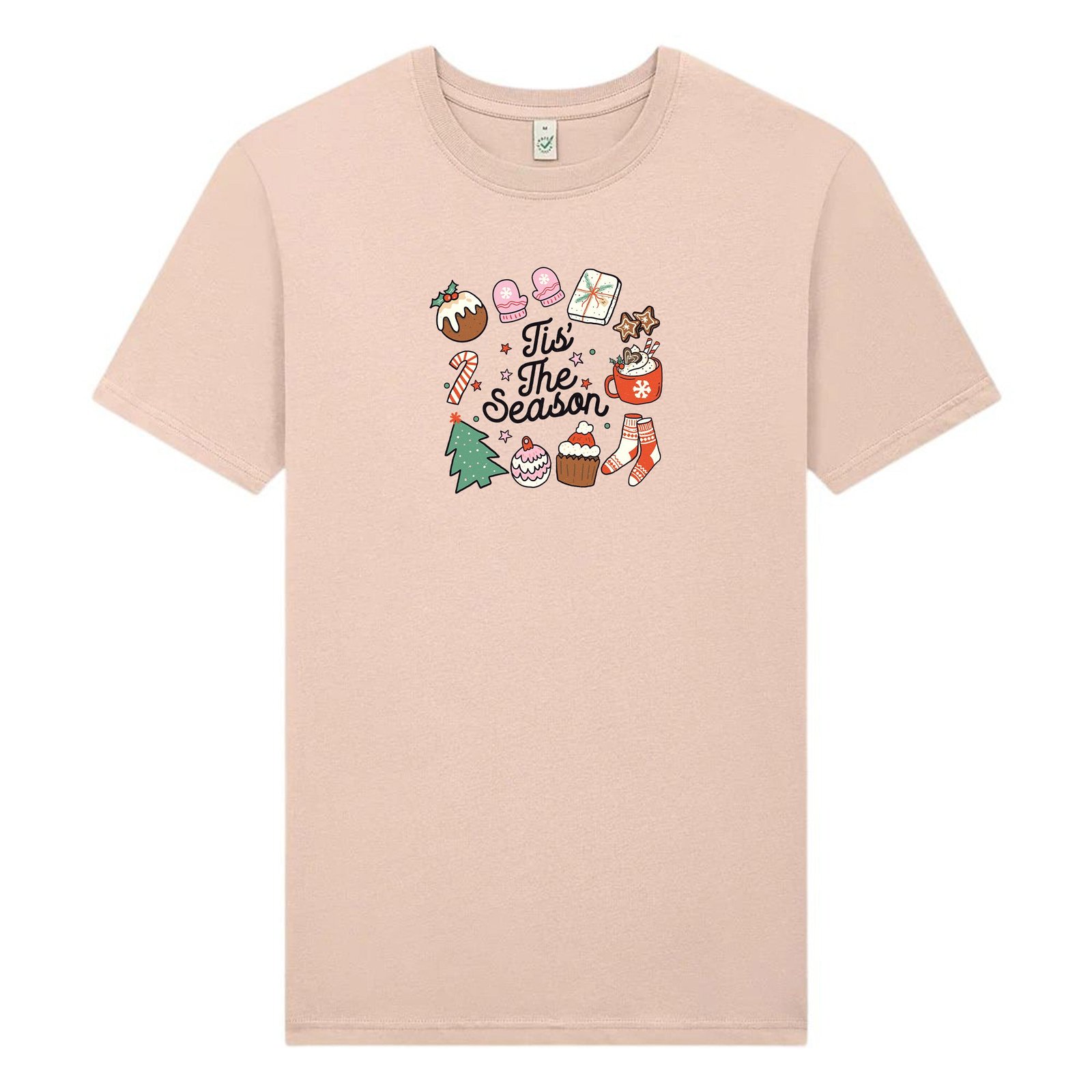 Tis’ The Season – Klassisk Unisex Jul T-shirt - Misty Pink