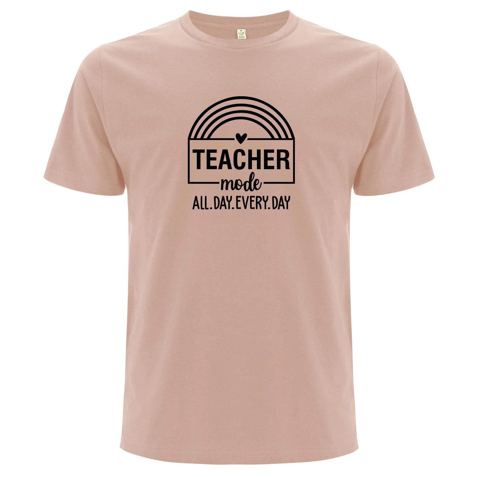 Teacher Mode All Day Every Day – Lärare Mode Dygnet Runt T-shirt - Misty Pink