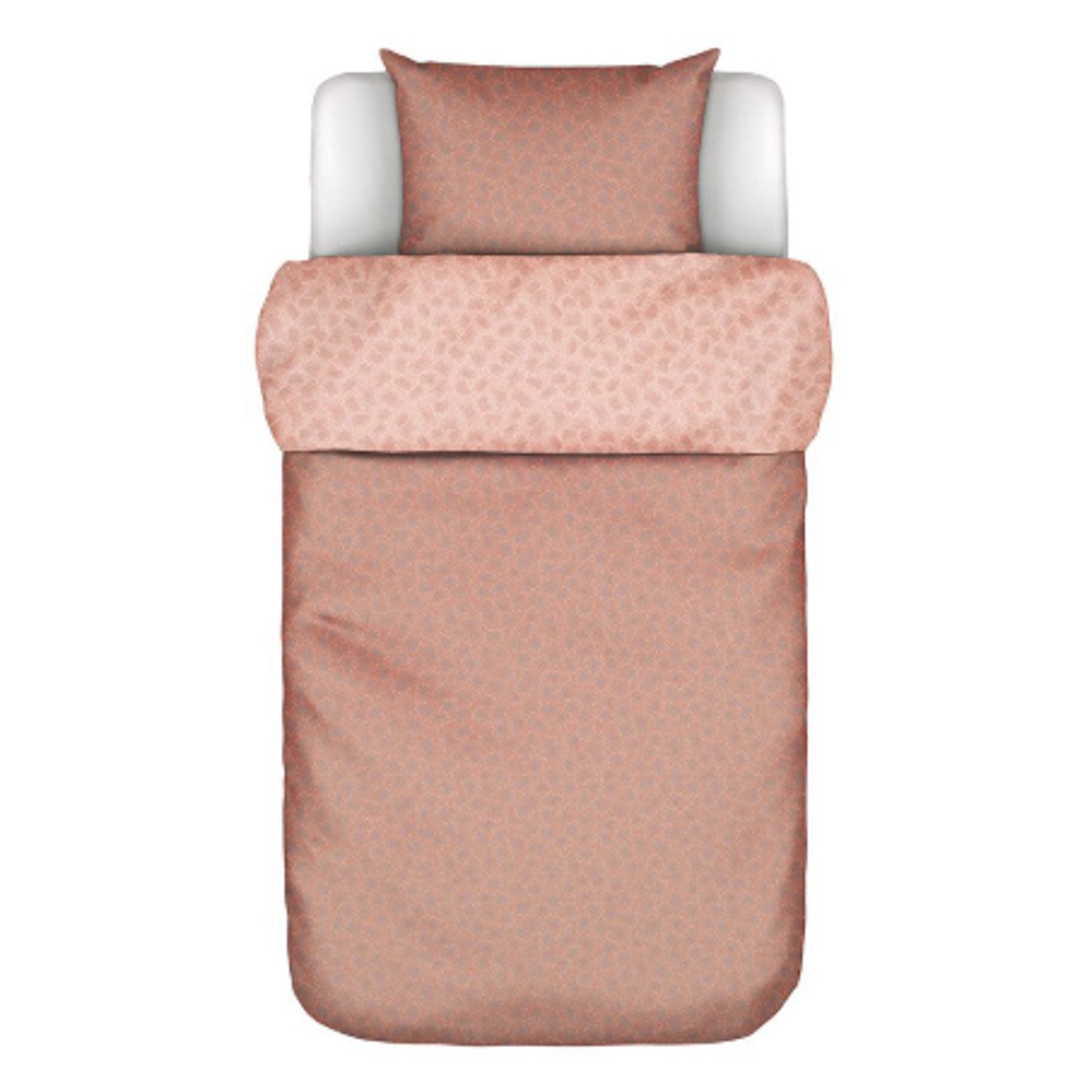 Marc O'Polo sängkläder - Verin Coral Pink - 2 i 1 påslakanset - 100% bomullssatin sängkläder - Marc O'Polo