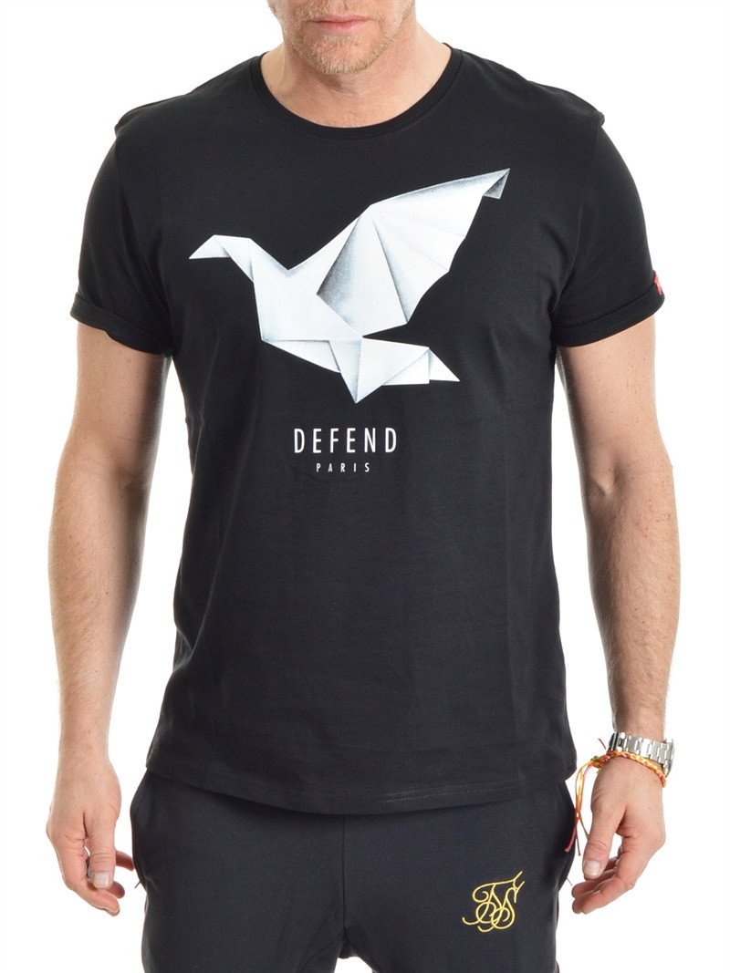 Origami Dove Tee Black