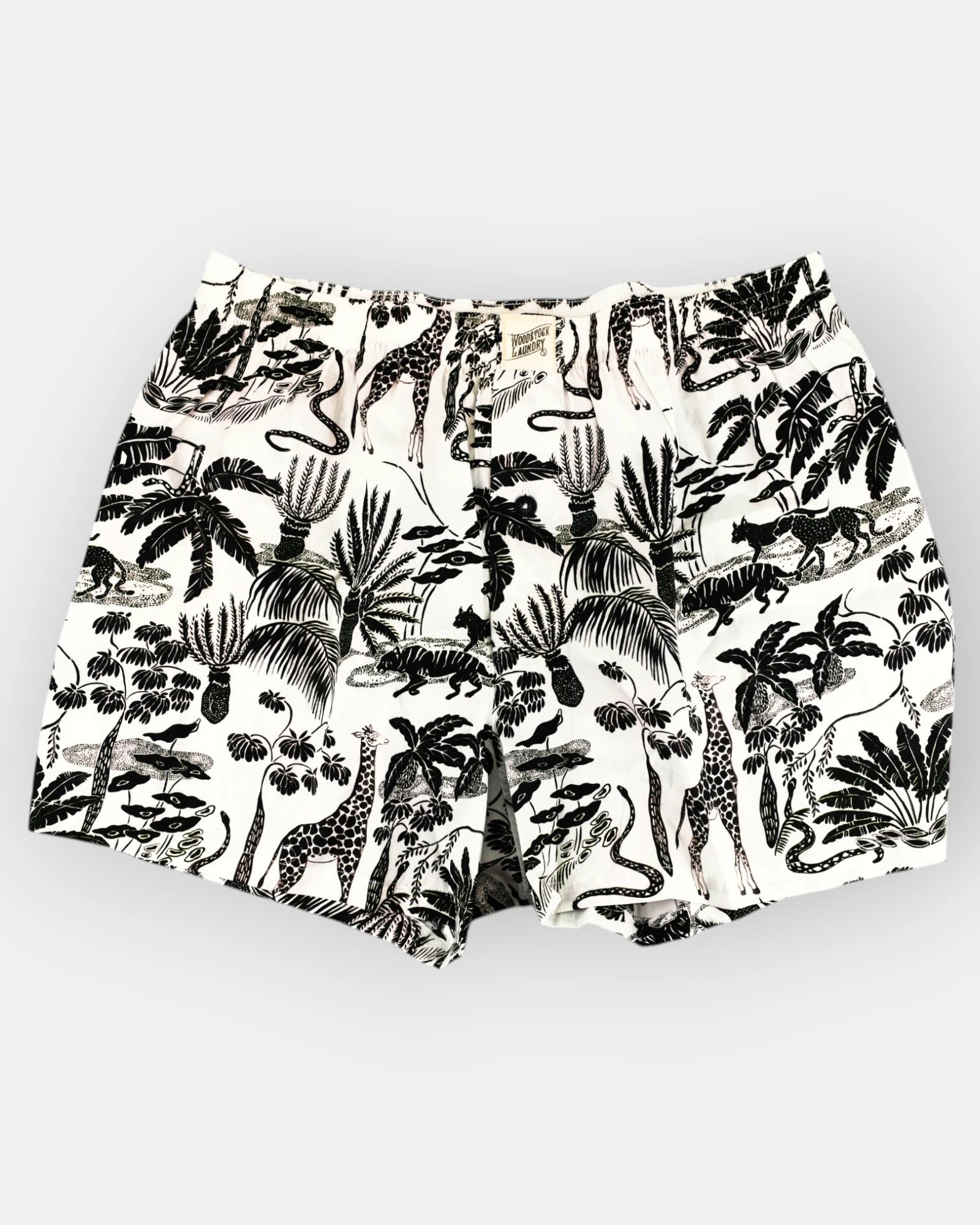Men's Boxer Shorts - Mono Safari Black