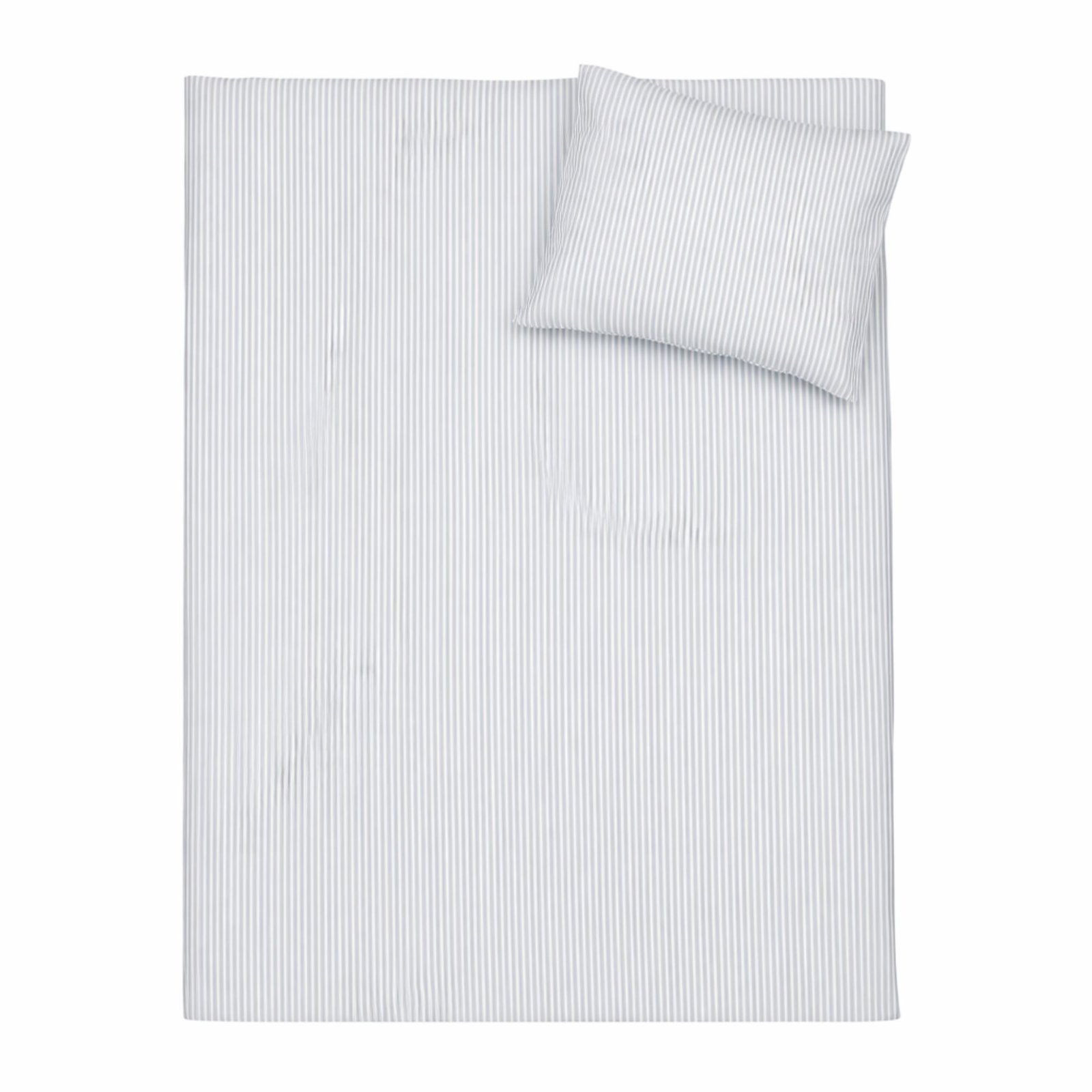 Randigt juniorbäddset - 100% bomull - Juniorbäddset 100x140 cm - Vitt med blå ränder
