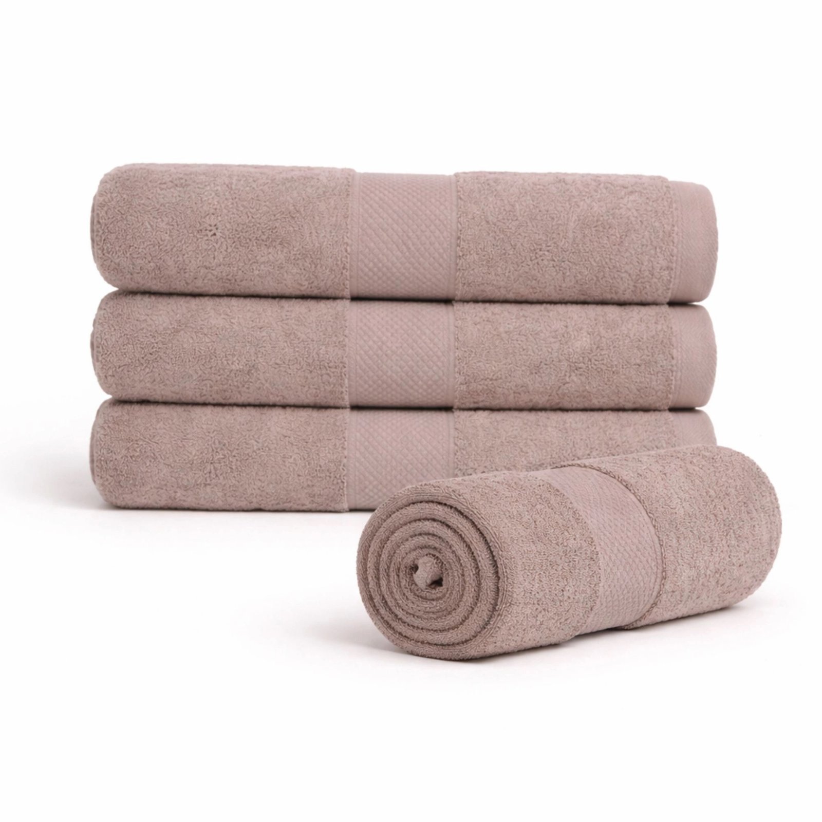 Bomullshandduk - 100% bomull - 50x100 cm - Diamant - Sand