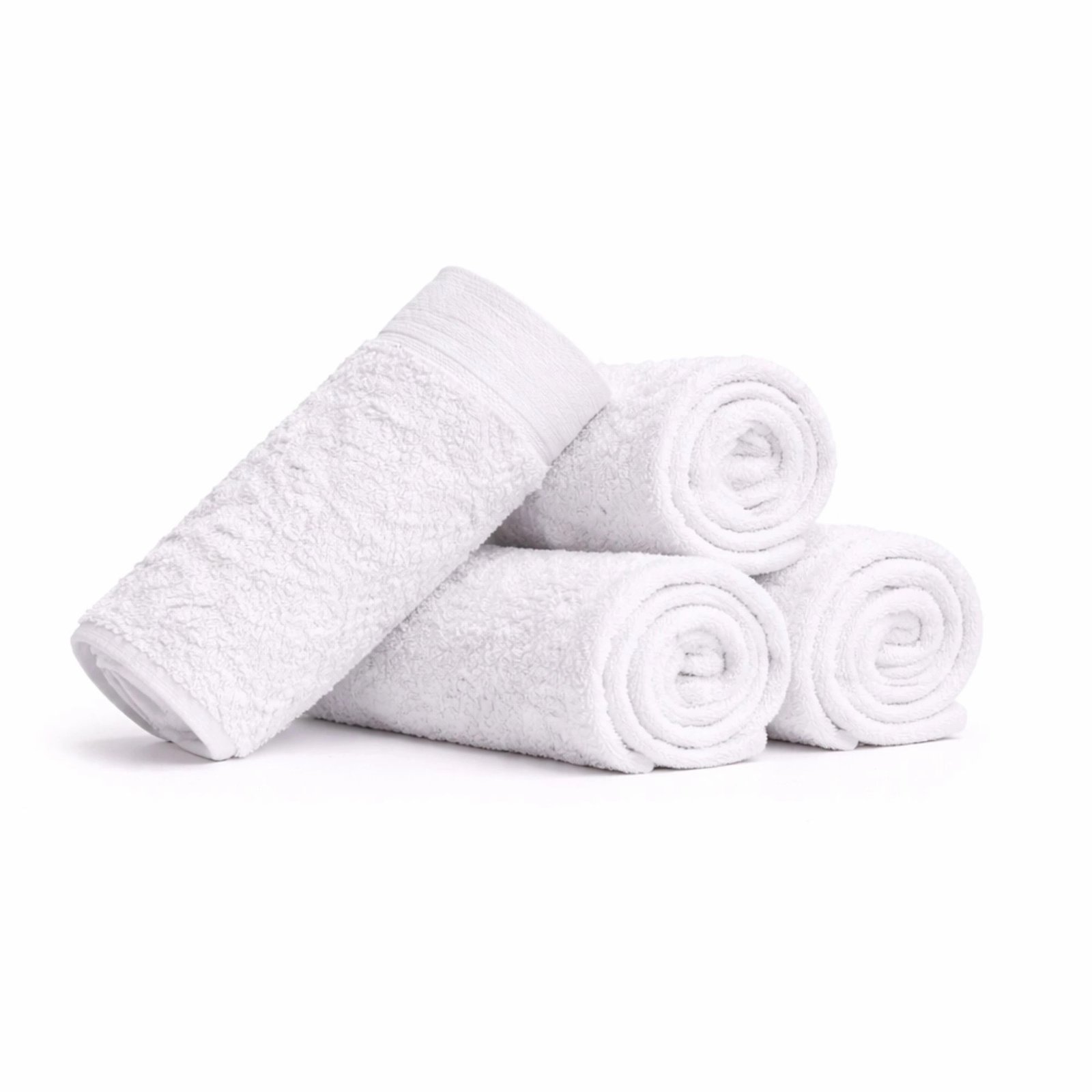 Bomullstvättlappar - 100% bomull - Tvättlappar 30x30 cm - 4-pack - Vallmo - Vit