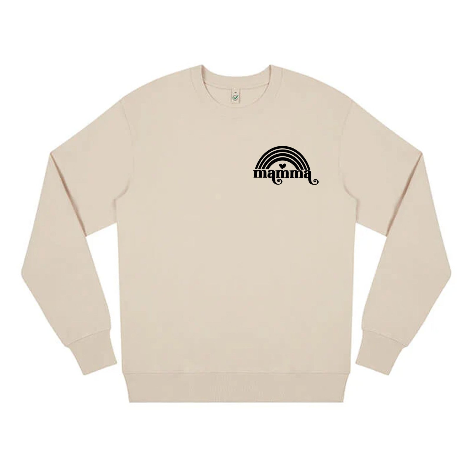 Mamma Tröja med Regnbåge – Unisex Sweatshirt - Sand