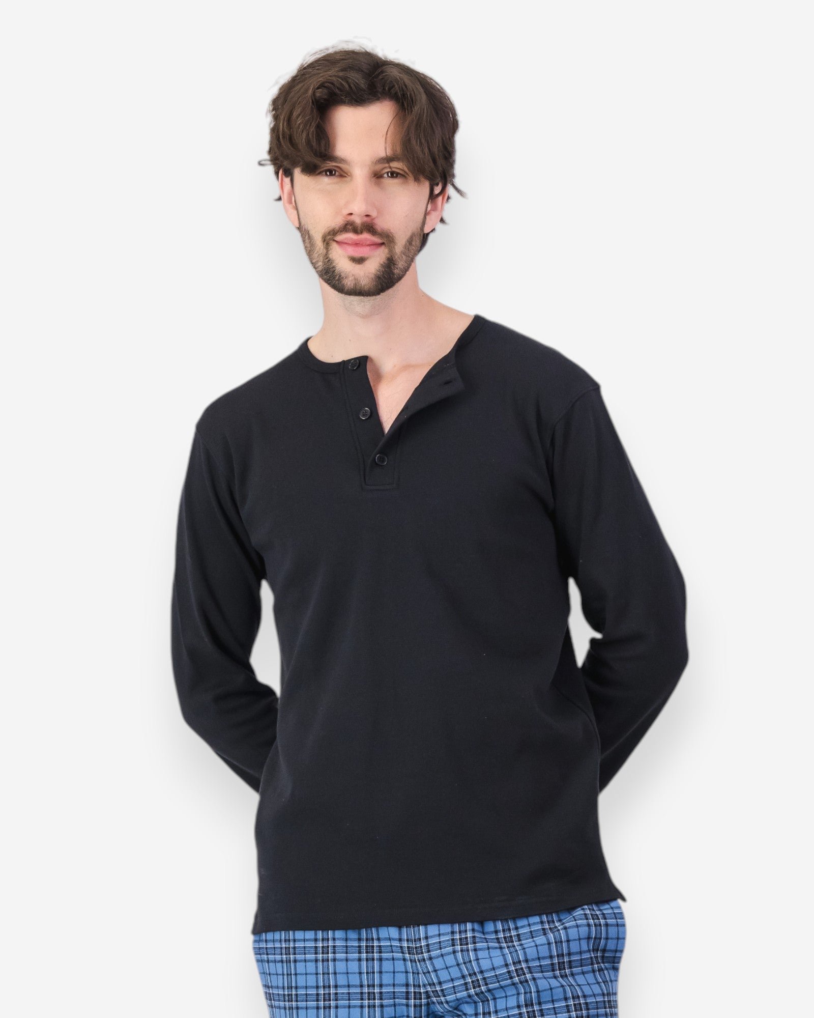 Men's Henley shirt - Black