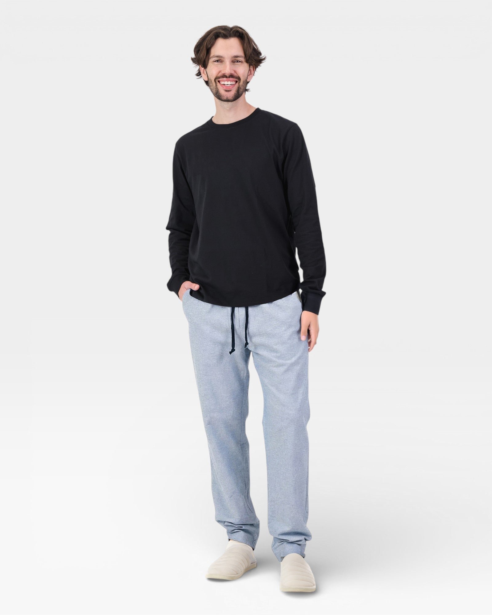 Men's Pyjama Set - Denim Cloud Black
