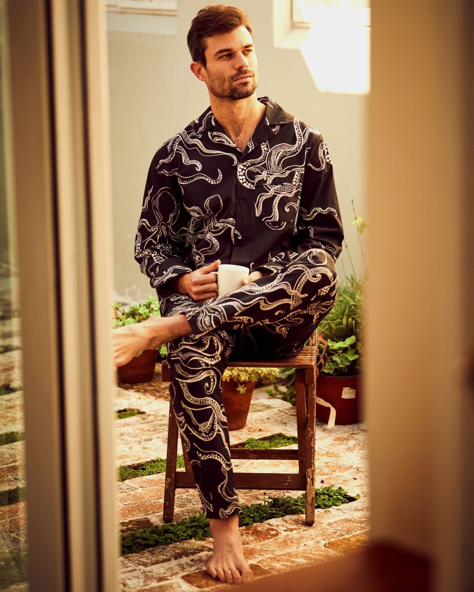 Men's Pyjamas – Octopus Black