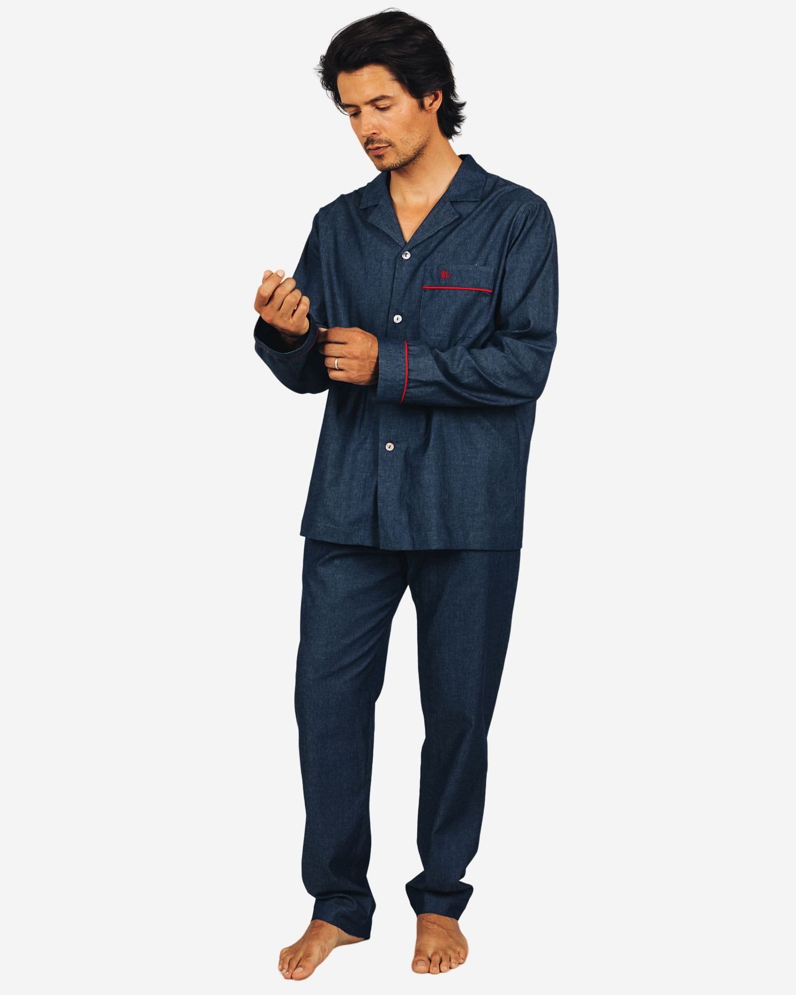 Men's pyjamas – Denim dark blue