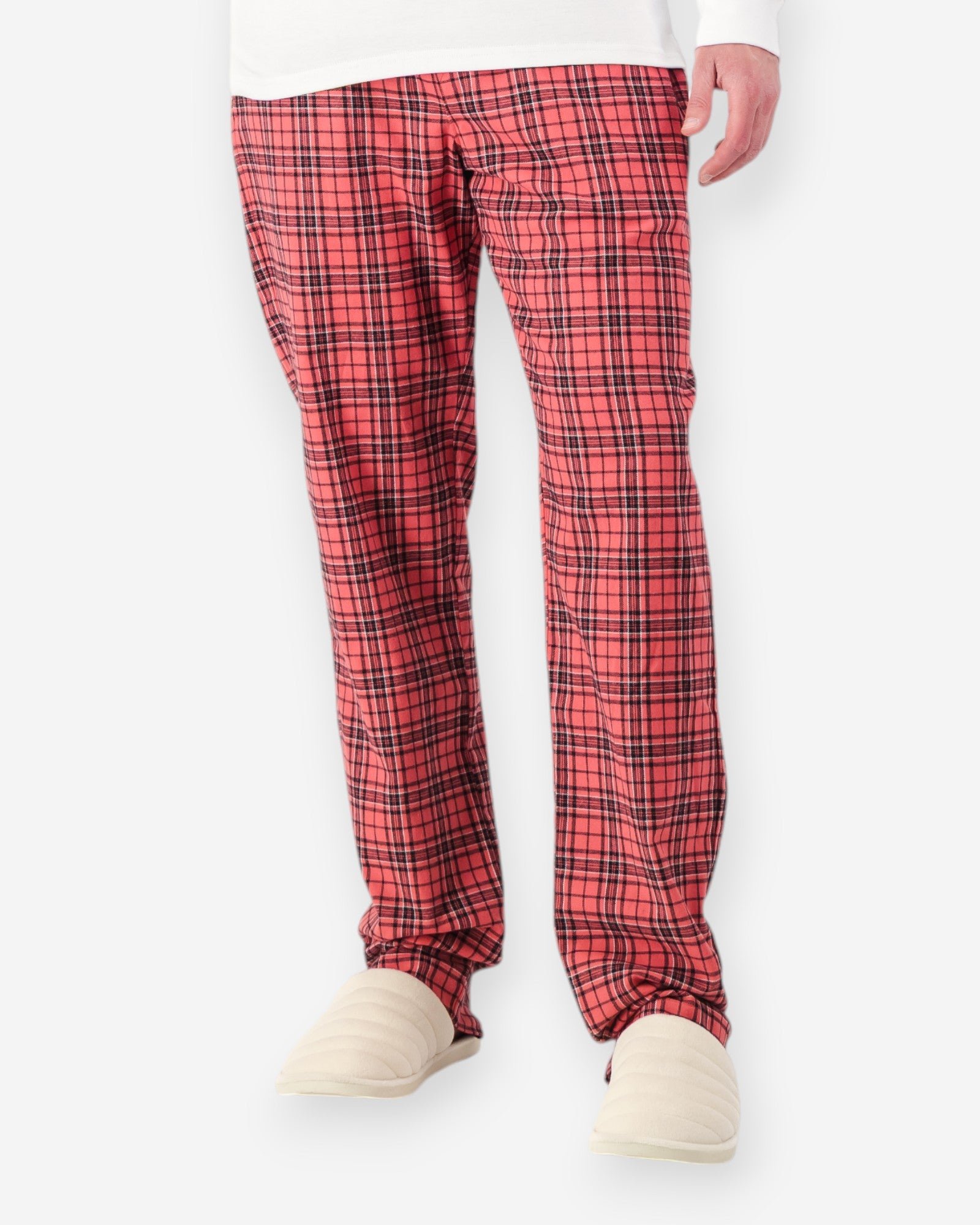 Men's Flannel Trousers - Camden Red