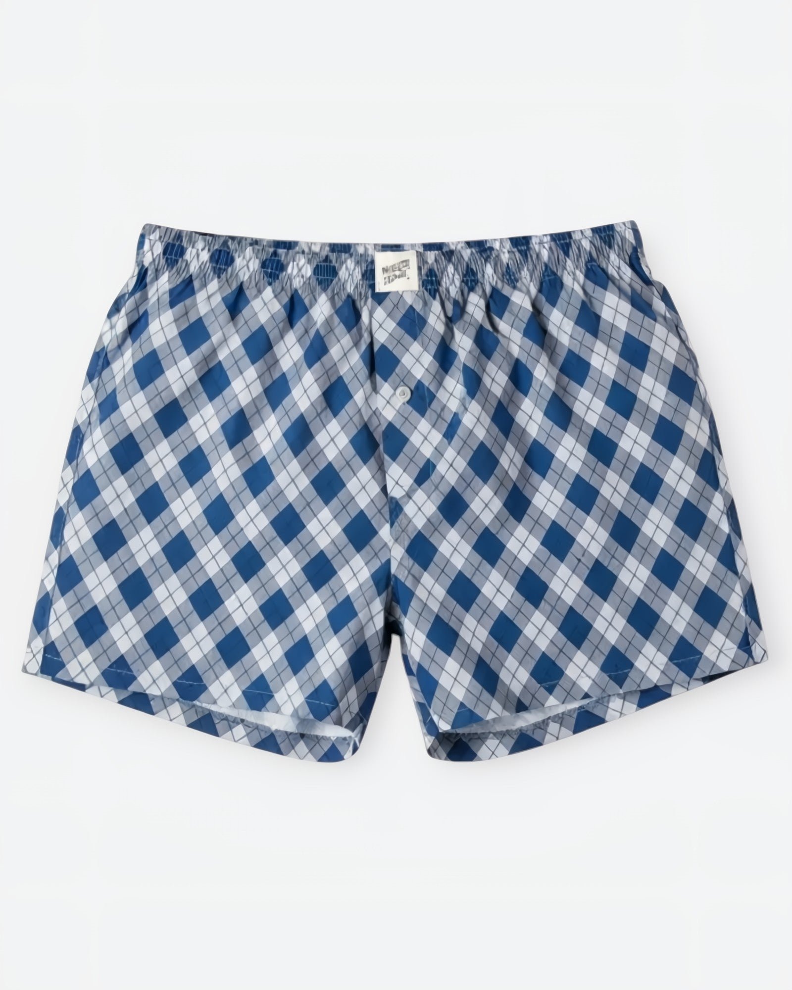 Men's Boxer Shorts - Argyle Navy