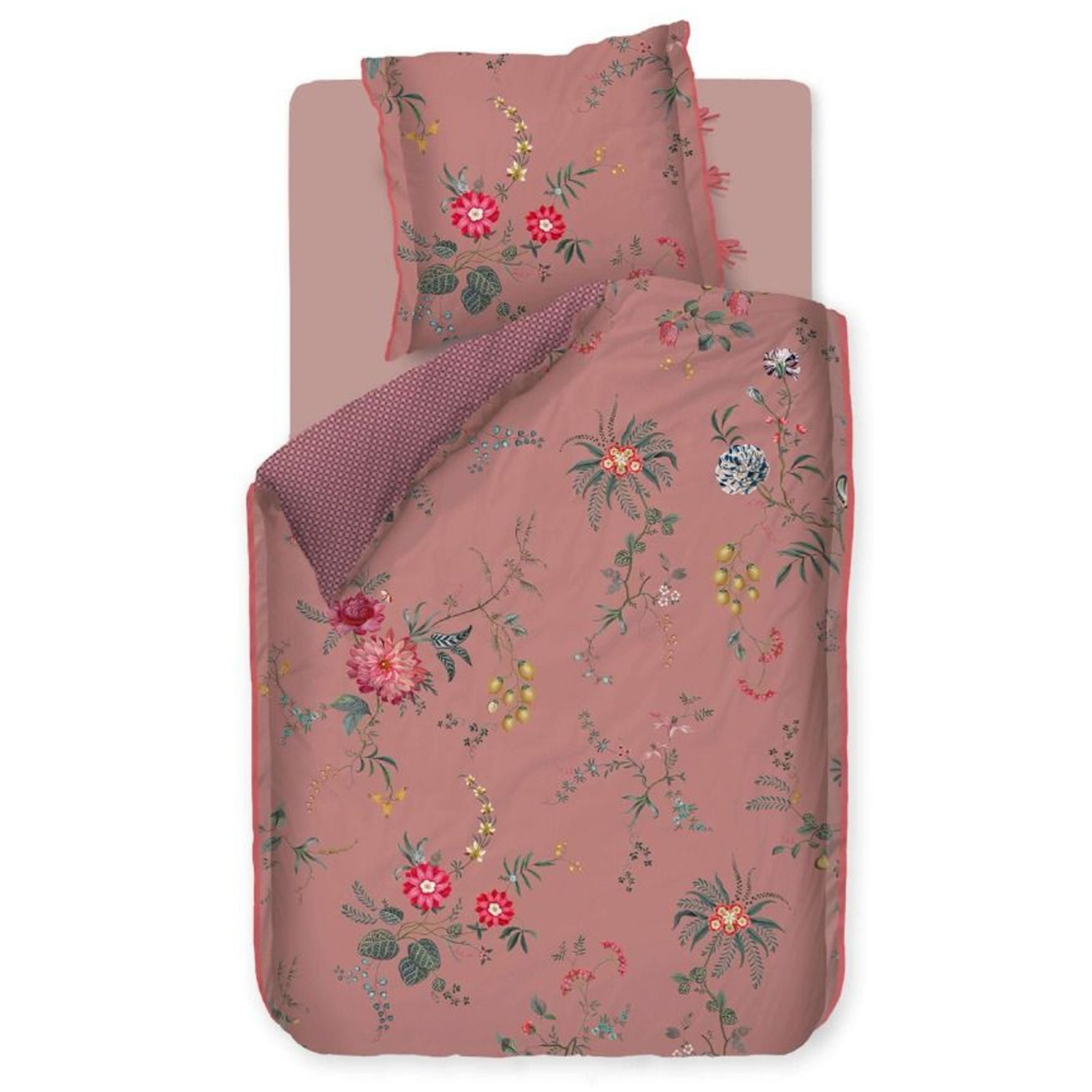 Pip Studio sängkläder - 140x220 cm - Fleur Grandeur - Vändbart påslakan - 100% bomullsbäddset