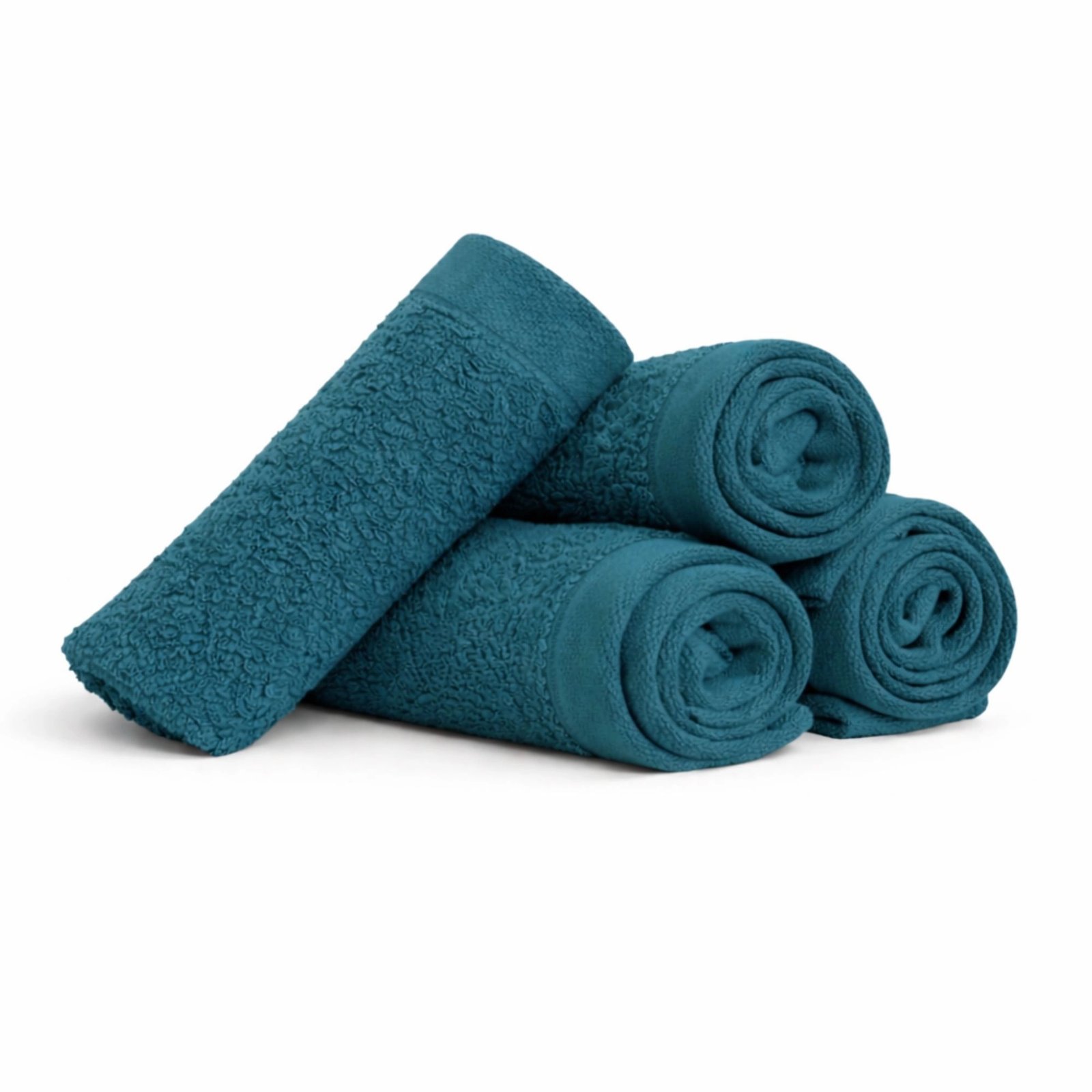 Bomullstvättlappar - 100% bomull - Tvättlappar 30x30 cm - 4-pack - Vallmo - Mörkblå