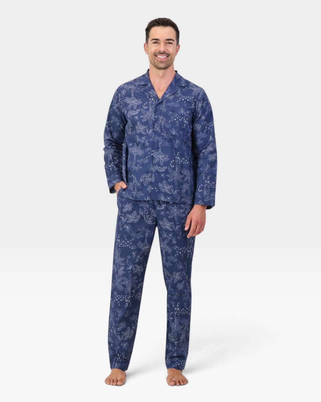 Men's pyjamas – Tropical Leopard Navy