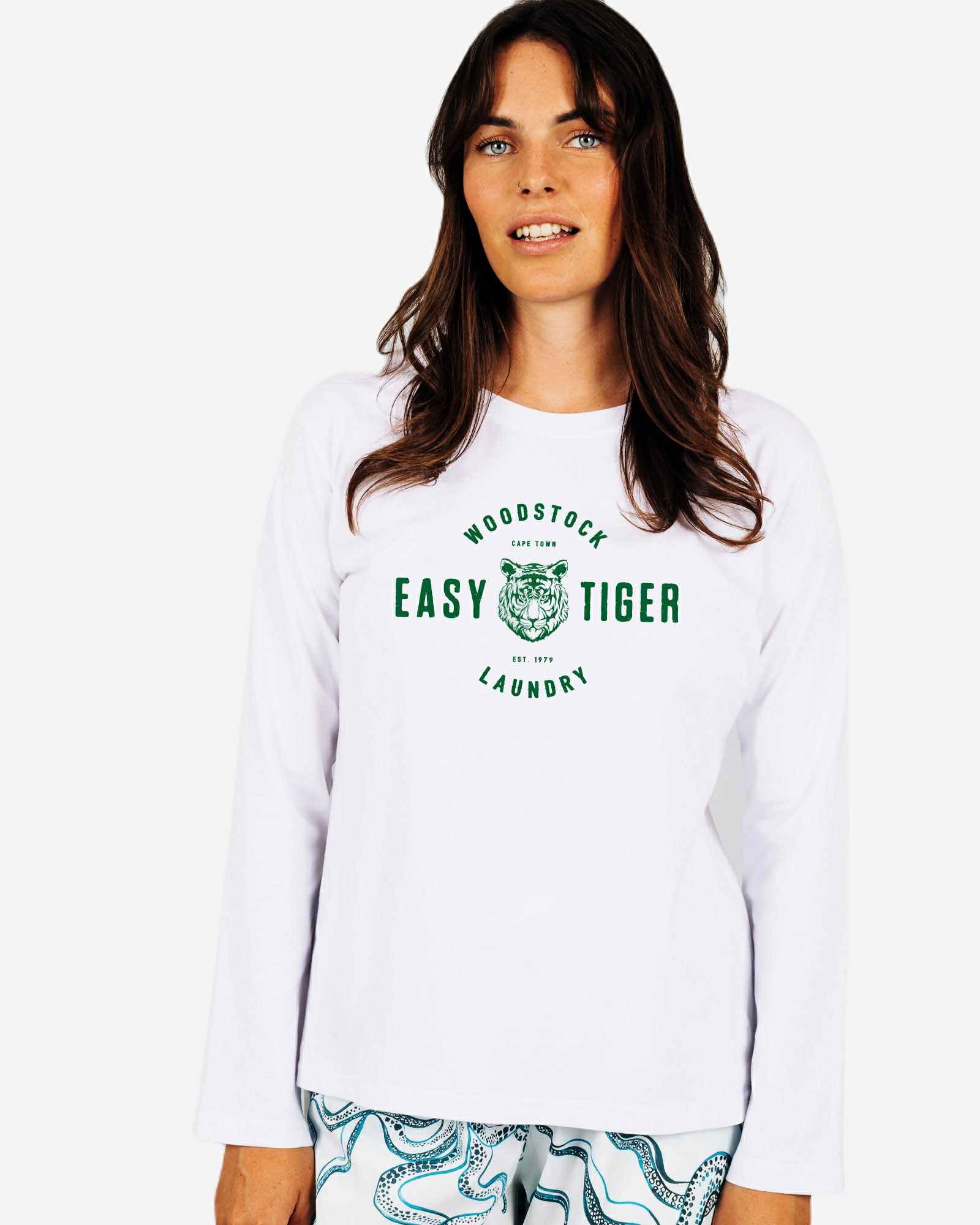 Women's Long Sleeve T-Shirt - Easy Tiger Green