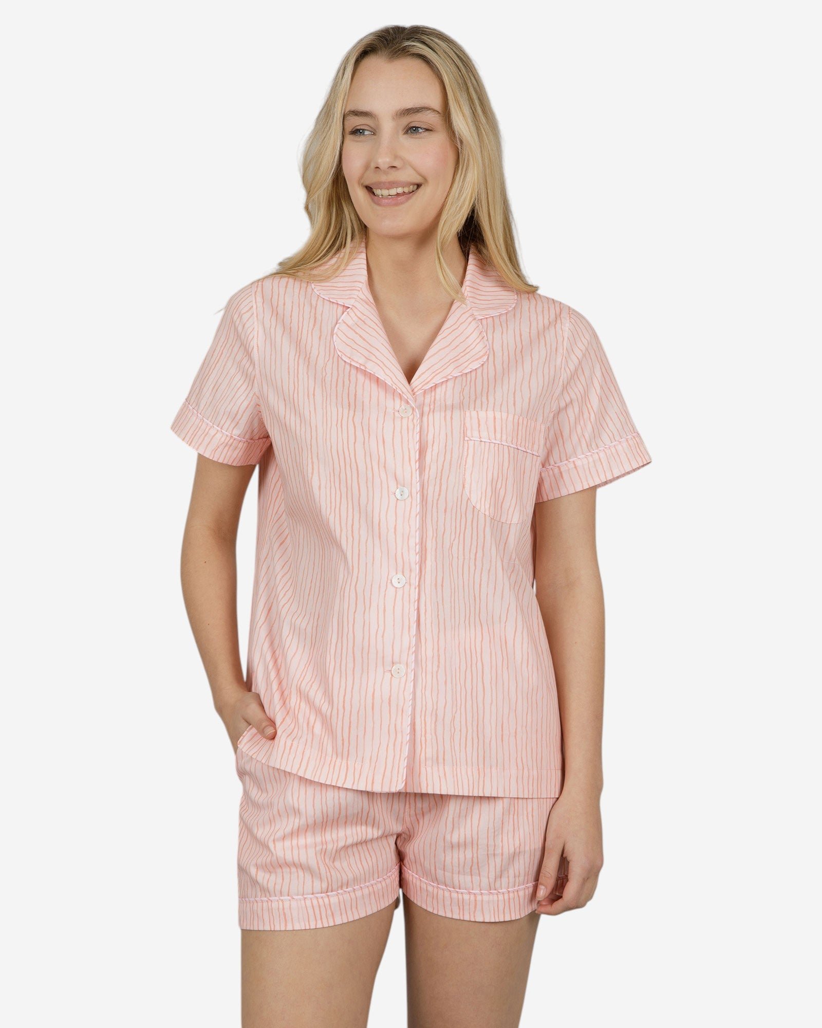 Women's short pyjamas - Shaky Pink