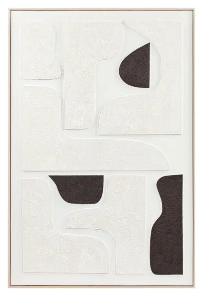 Eightmood Cartus 3D Väggkonst 120×80 cm – Svartvit Relieftavla