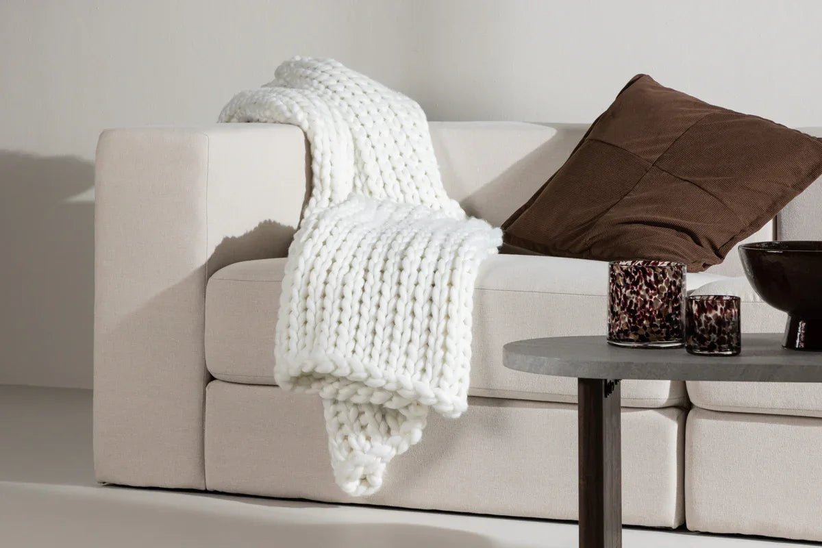Venture Design Kate Pläd 170 x 130 Vit