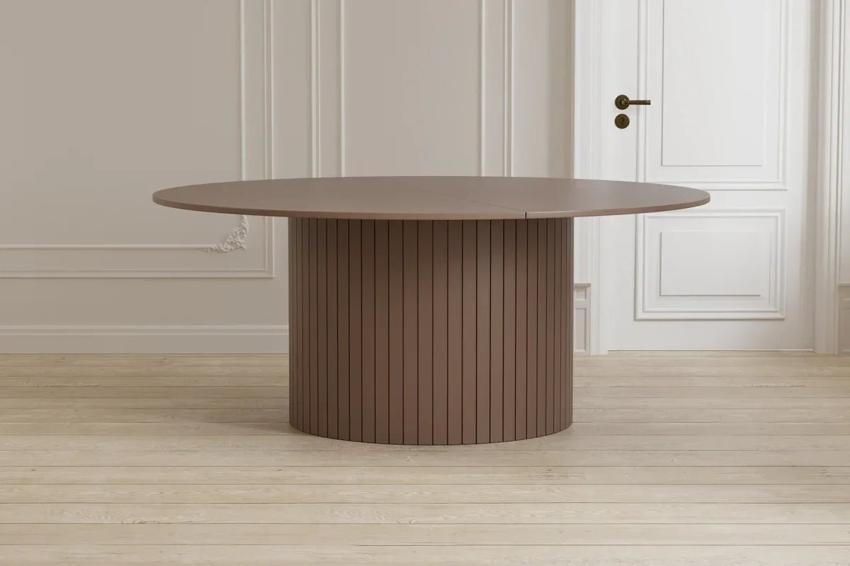 Venture Design Härön Matbord Ø110 – Rund Matgrupp i Brun MDF