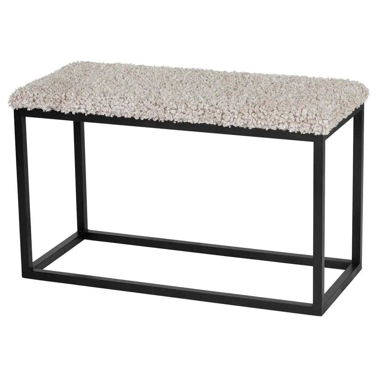 SkinnWille Bänk L Lumme Sand / Svart